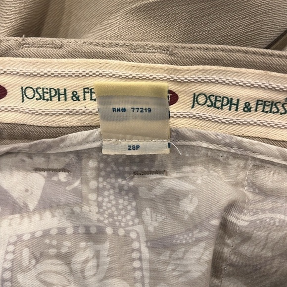 Joseph & Feiss 100% Silk Pleated Khaki Dress Pants Size 44 - Picture 8 of 8